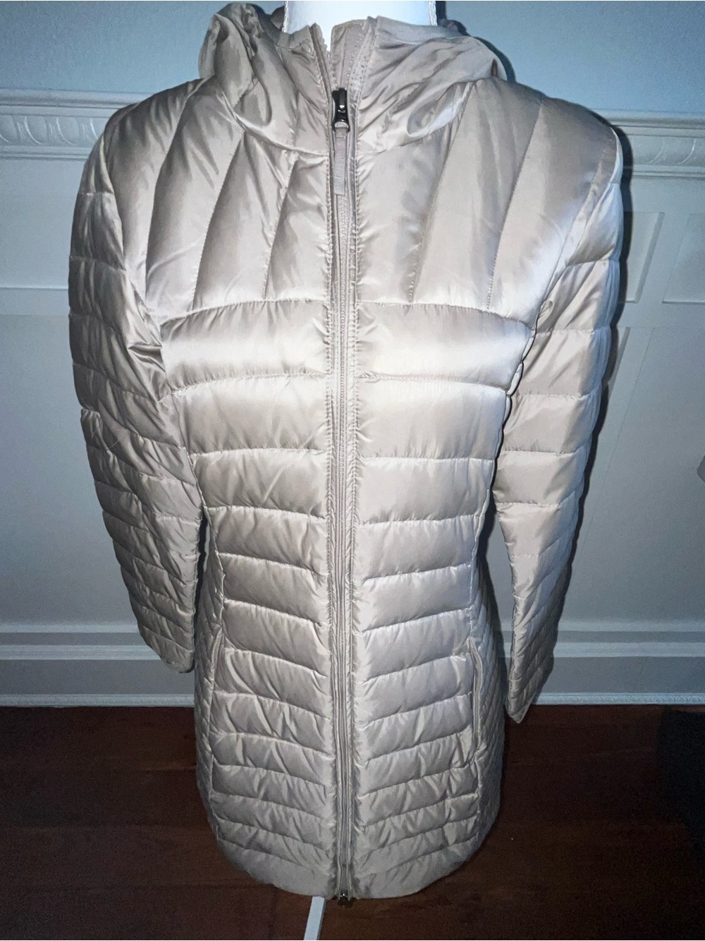 Eddie Bauer Hooded Quilted Puffer Coat - Light Beige